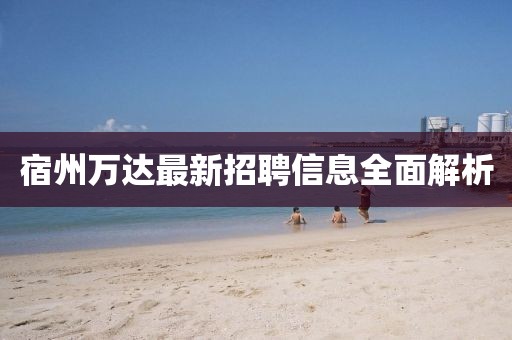 宿州萬達(dá)最新招聘信息全面解析