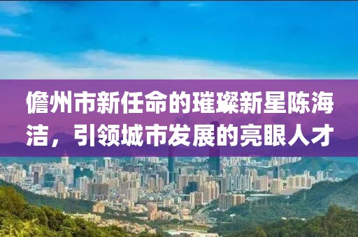 儋州市新任命的璀璨新星陳海潔，引領城市發(fā)展的亮眼人才