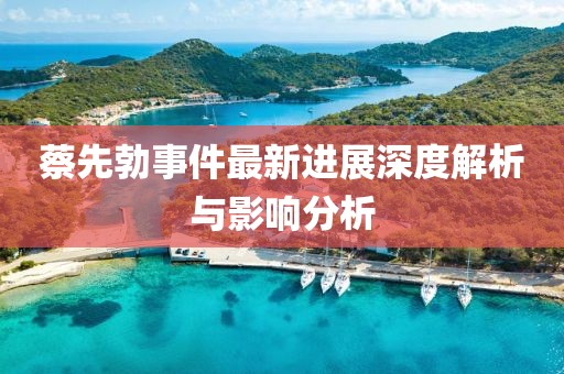 蔡先勃事件最新進(jìn)展深度解析與影響分析