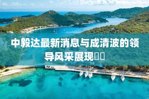 中毅達(dá)最新消息與成清波的領(lǐng)導(dǎo)風(fēng)采展現(xiàn)??