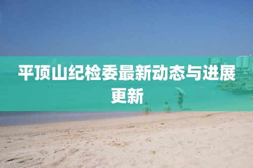 平頂山紀檢委最新動態(tài)與進展更新