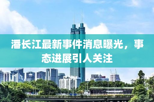 潘長(zhǎng)江最新事件消息曝光，事態(tài)進(jìn)展引人關(guān)注