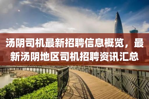 湯陰司機最新招聘信息概覽，最新湯陰地區(qū)司機招聘資訊匯總