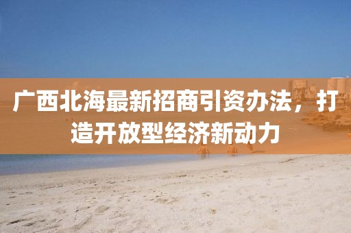 廣西北海最新招商引資辦法，打造開放型經(jīng)濟新動力