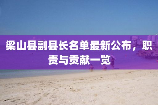 梁山縣副縣長名單最新公布，職責(zé)與貢獻(xiàn)一覽