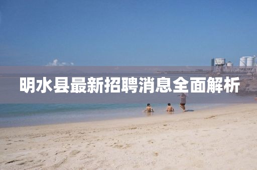 明水縣最新招聘消息全面解析